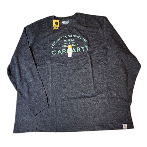 Carhartt Men’s 2XL Long Sleeve Shirt – Gray, Loose Fit, NWT - Picture 1 of 6
